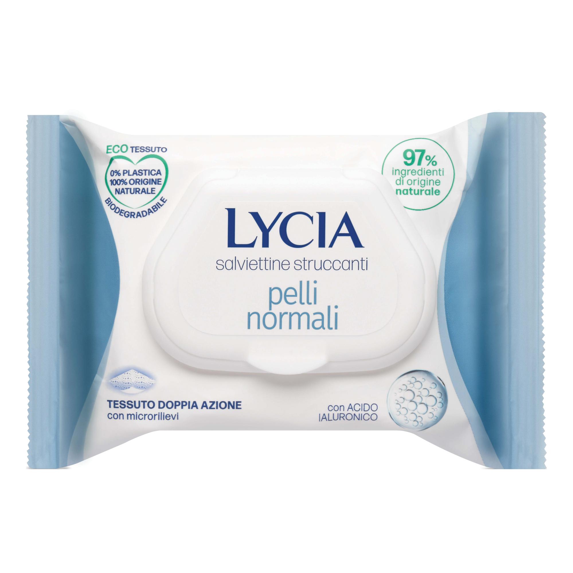Lycia salviettine struccanti pelli normali 20 pezzi