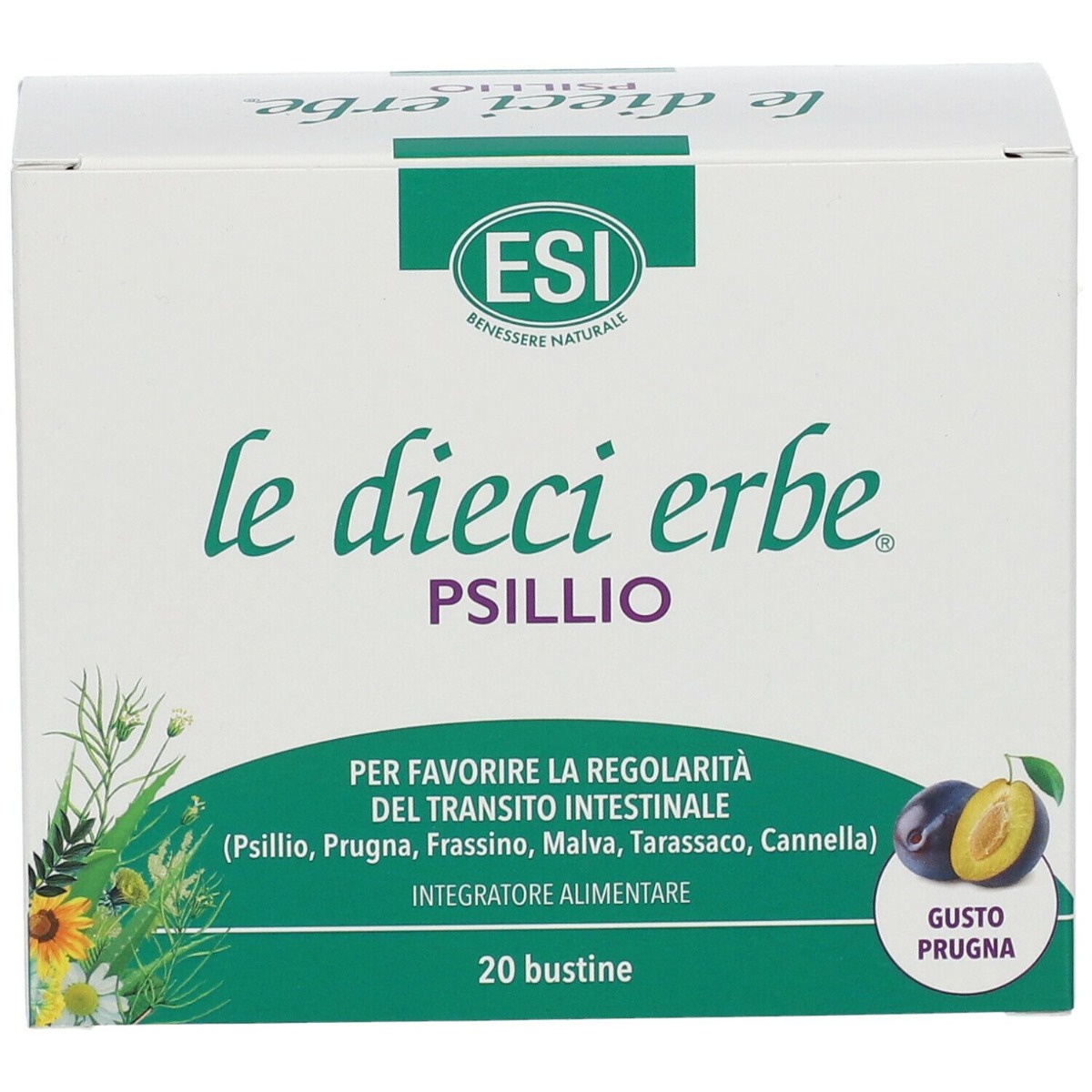 Esi Le Dieci Erbe Psillio Integratore Per La Regolarit Intestinale 20 Bustine